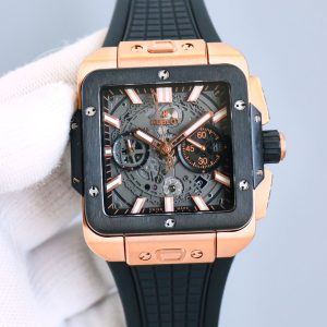 Hublot Square Bang Unico 45mm Stainless Steel Premium Replica Watch 1044802505 - front view | Hublot