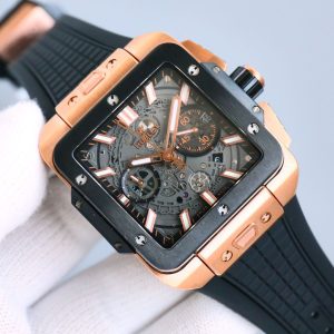 Hublot Square Bang Unico 45mm Stainless Steel Premium Replica Watch 1044802505 - side view | Hublot