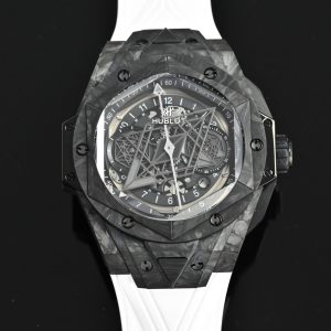 Hublot Big Bang Sang Bleu II Carbon Fibre Super Clone Watch 45mm 1139507121 - side view | Big Bang Sang Bleu