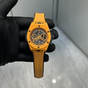 Hublot Big Bang Unico Orange Ceramic 1:1 Super Clone Watch for Sale 1128806216 - macro shot | Big Bang Unico